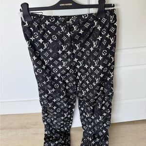 Louis Vuitton Kids Black Monogram Pants